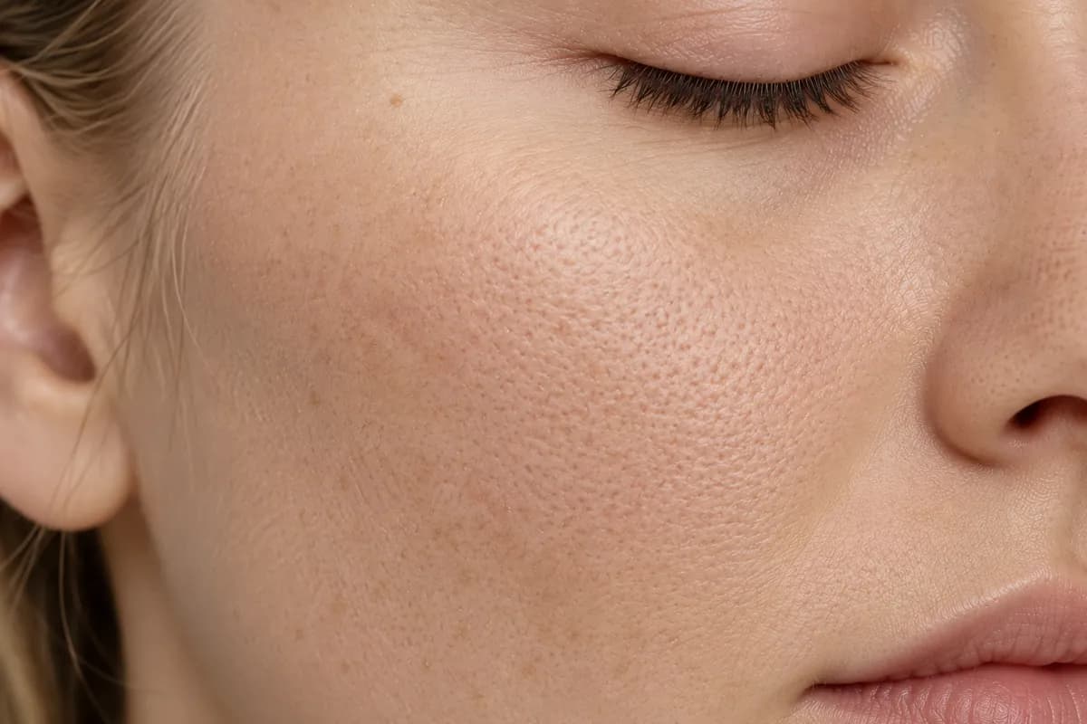 Uneven pigmentation on the cheek