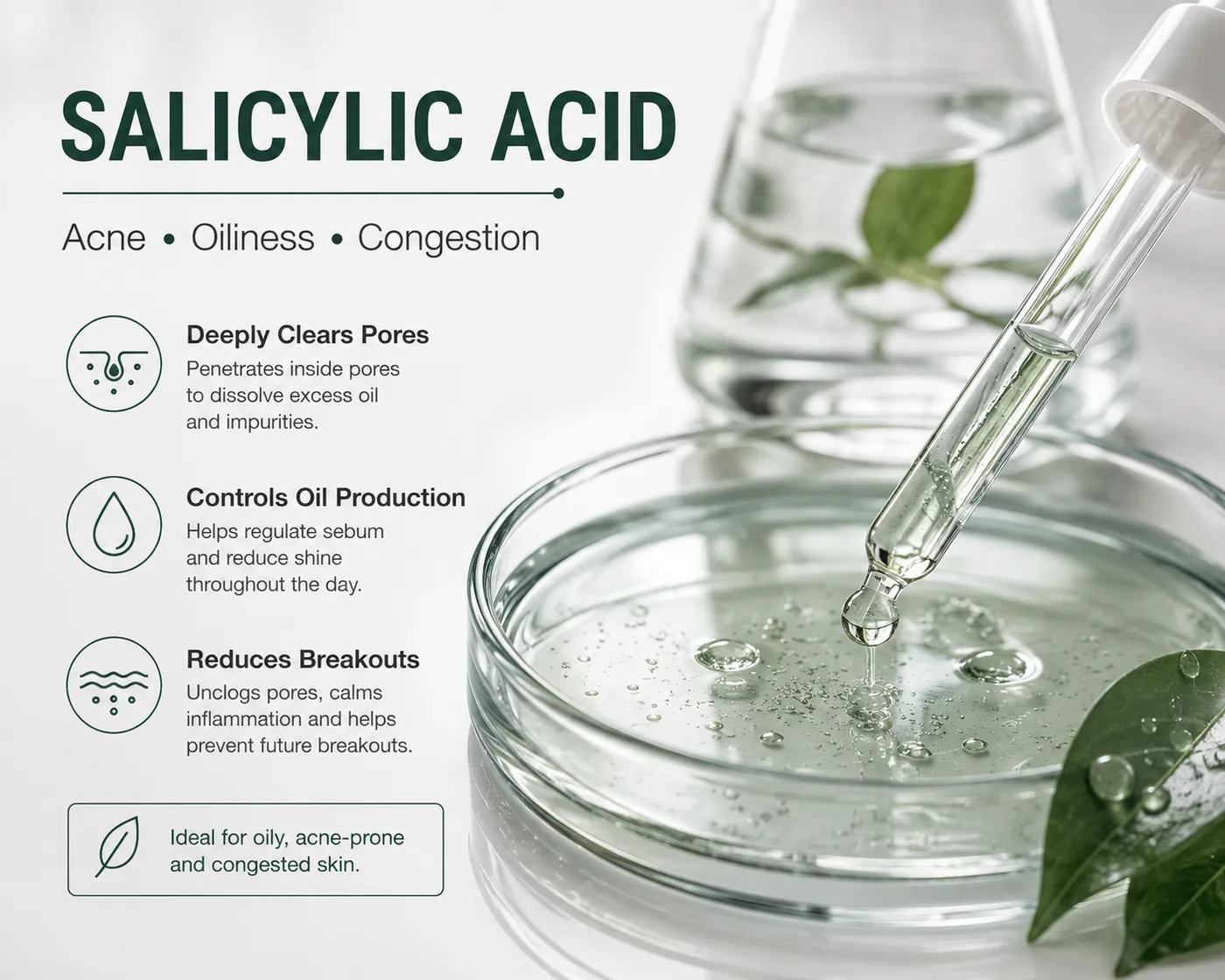 A card describing salicylic acid