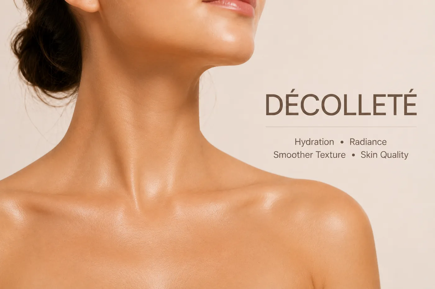 The décolleté treatment area