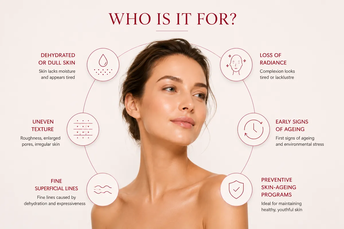 Six concerns labelled in a ring around a face