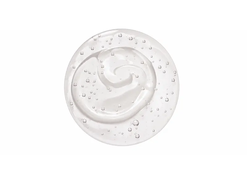 A swirl of clear photosensitising gel